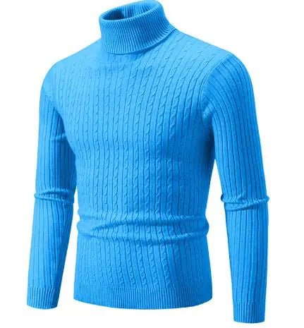 Men's Turtleneck Knitted Sweater - Total Finds Co LLC