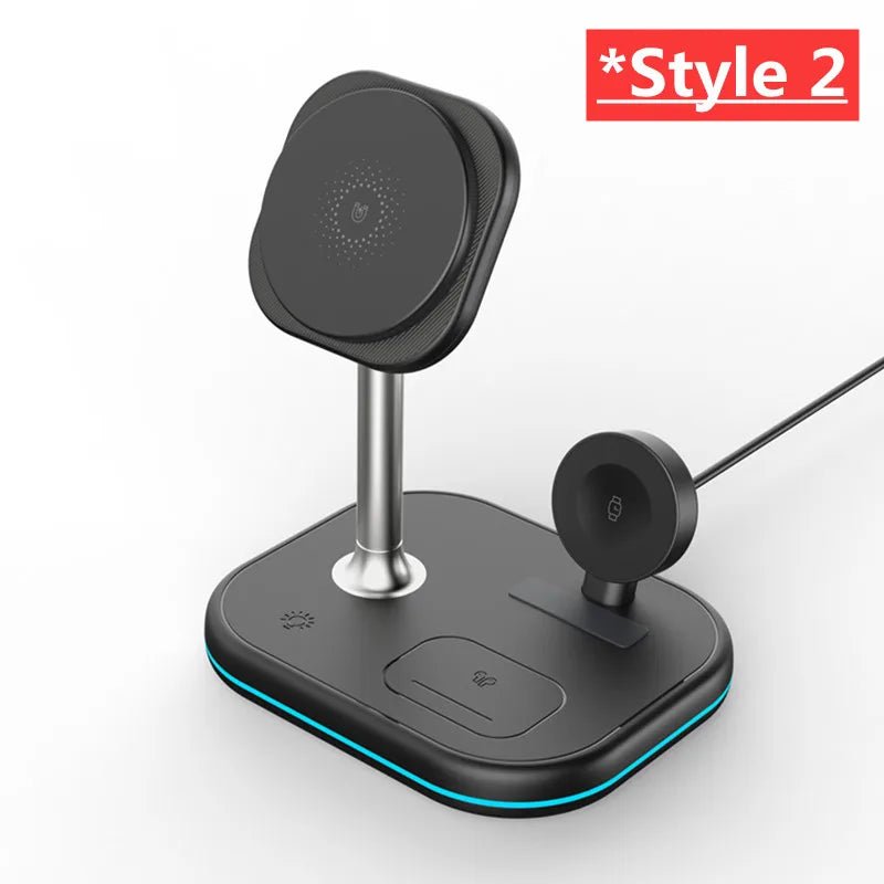 3 In 1 Magnetic Wireless Charger Stand For Magsafe iPhone 16 15 14 13 Pro Max Apple Watch 9 8 AirPods Pro Fast Charging Station - Total Finds Co LLC