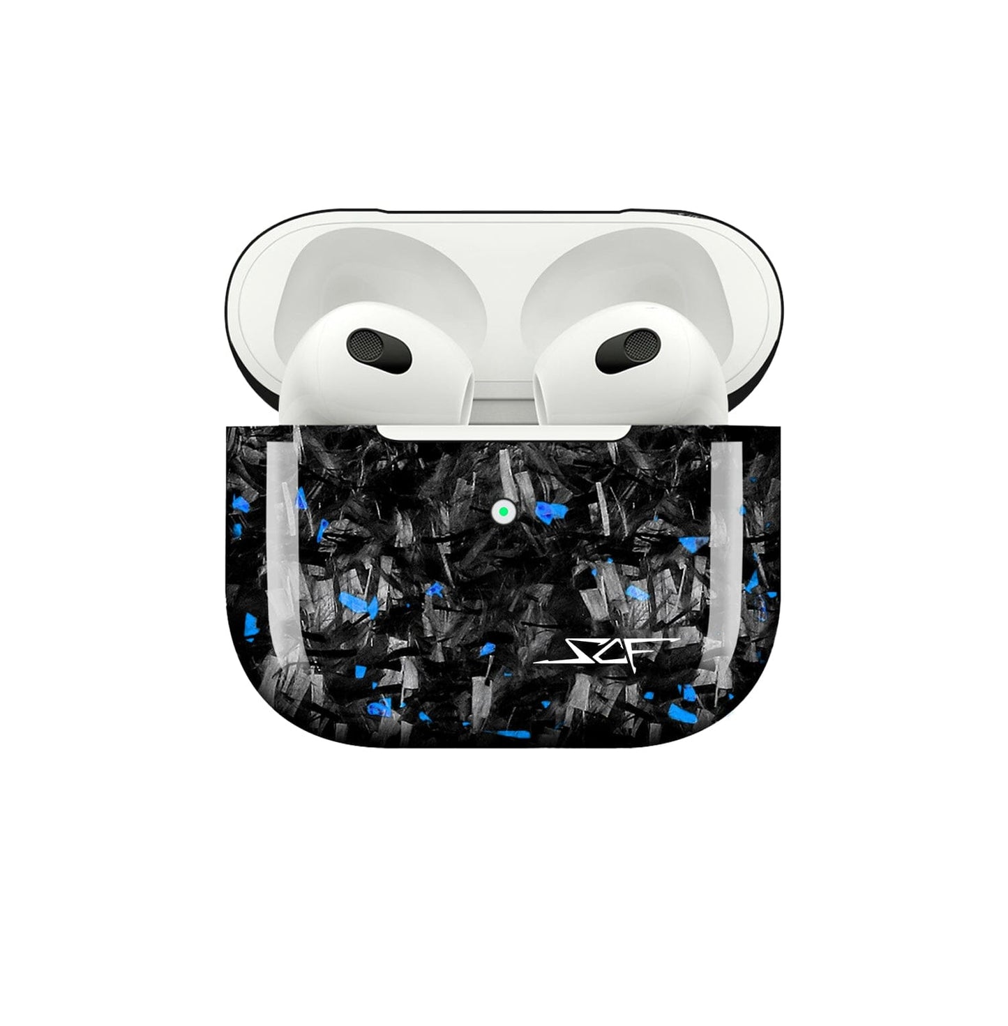 Apple AirPods | Blue Flake Real Forged Carbon Fiber Case - Total Finds Co LLC