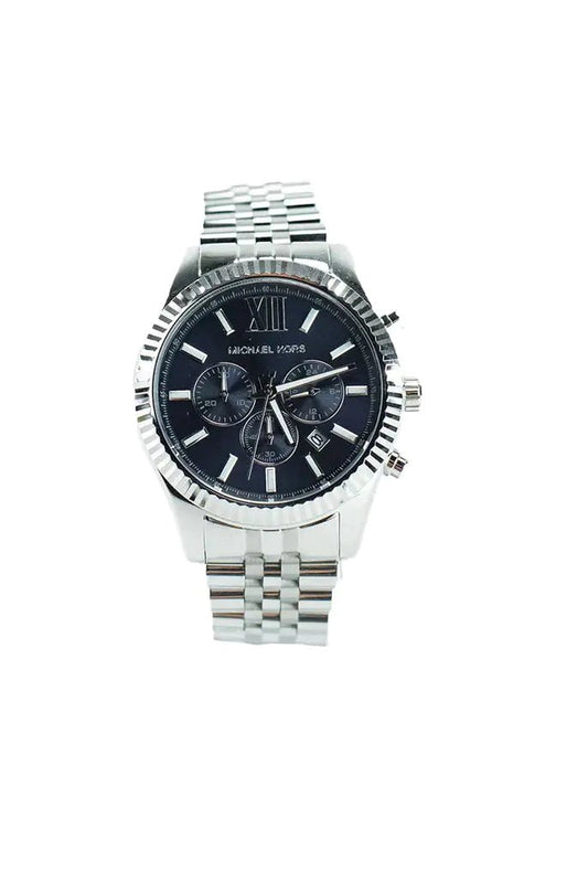 Michael Kors Lexington Mens Silver Toned Stainless Steel Wrist Watch - Total Finds Co LLC