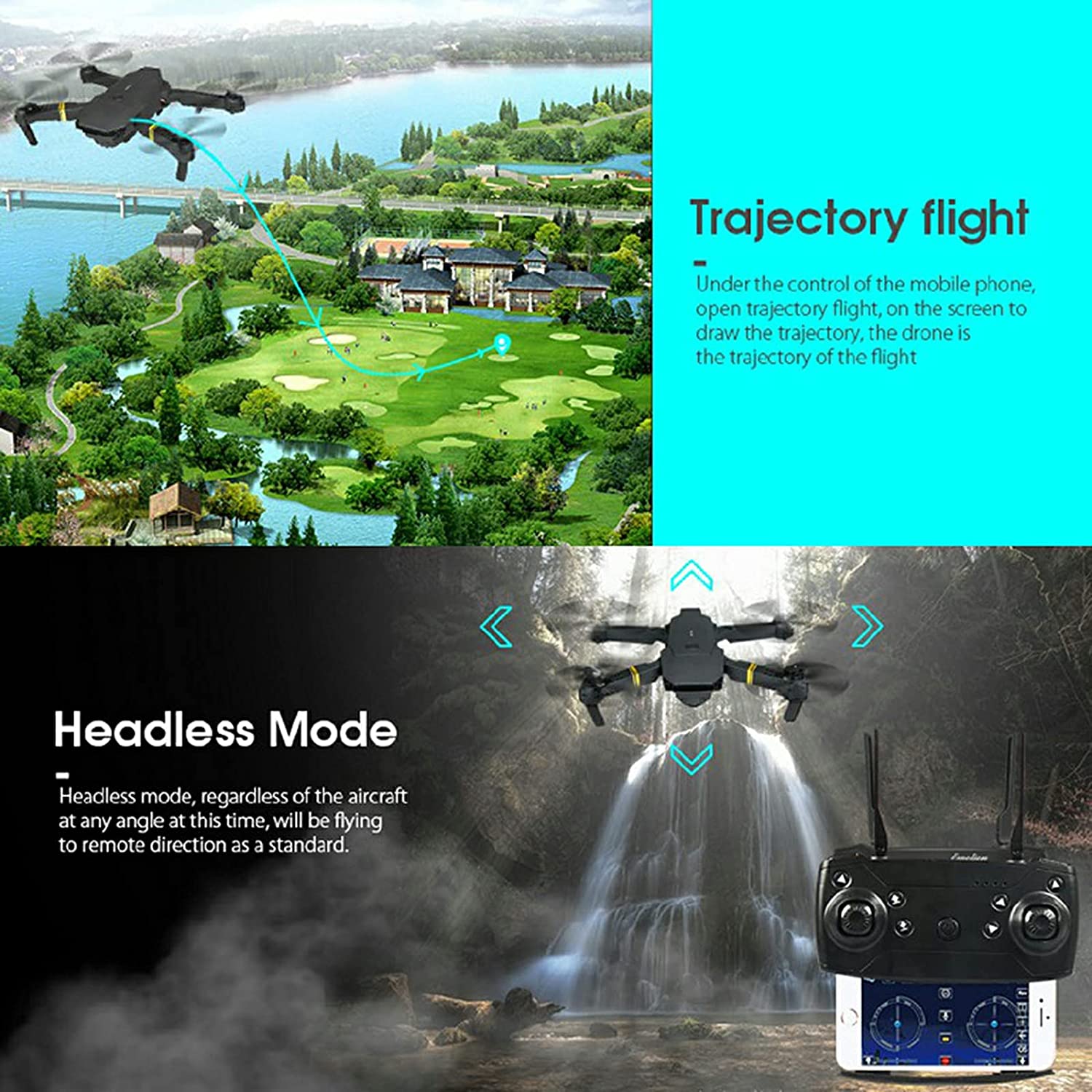 4K HD Dual Camera RC FPV WiFi Portable Wide Angle Foldable Quadcopter Drone - Total Finds Co LLC