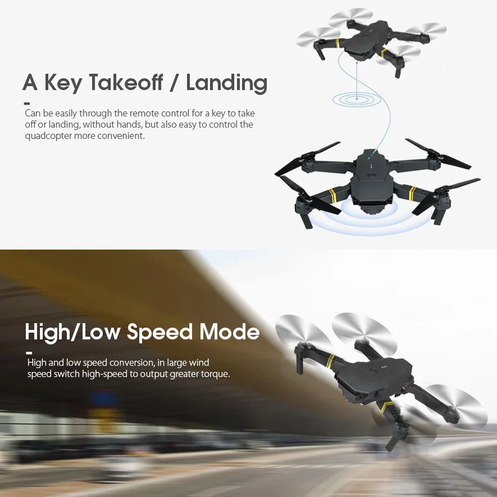 4K HD Dual Camera RC FPV WiFi Portable Wide Angle Foldable Quadcopter Drone - Total Finds Co LLC