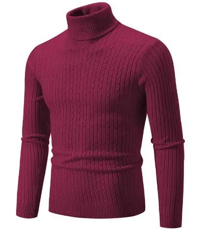 Men's Turtleneck Knitted Sweater - Total Finds Co LLC