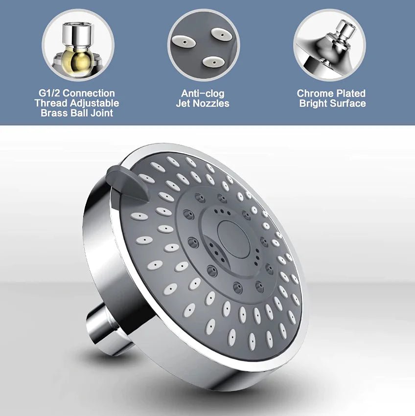 Shower Heads Handheld Spray High Pressure Adjustable Showerhead Top Spray Bath - Total Finds Co LLC