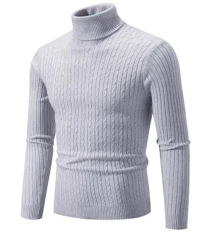 Men's Turtleneck Knitted Sweater - Total Finds Co LLC