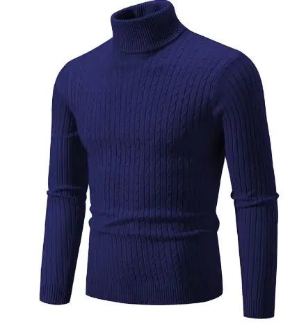 Men's Turtleneck Knitted Sweater - Total Finds Co LLC