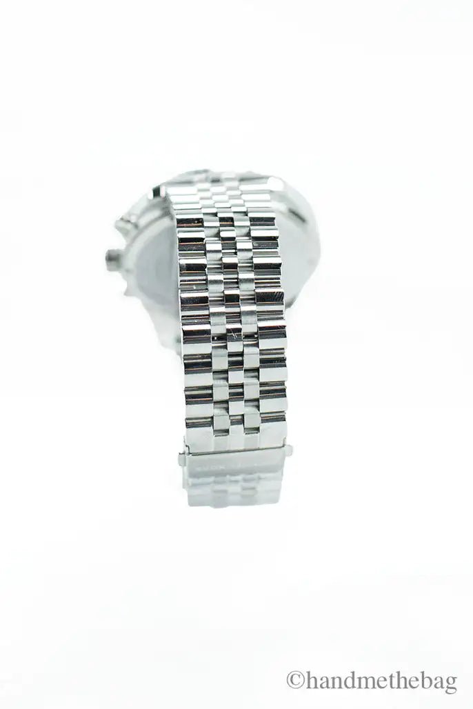 Michael Kors Lexington Mens Silver Toned Stainless Steel Wrist Watch - Total Finds Co LLC