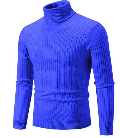 Men's Turtleneck Knitted Sweater - Total Finds Co LLC