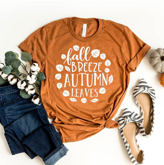 Fall Breeze Autumn Leaves T-shirt - Total Finds Co LLC