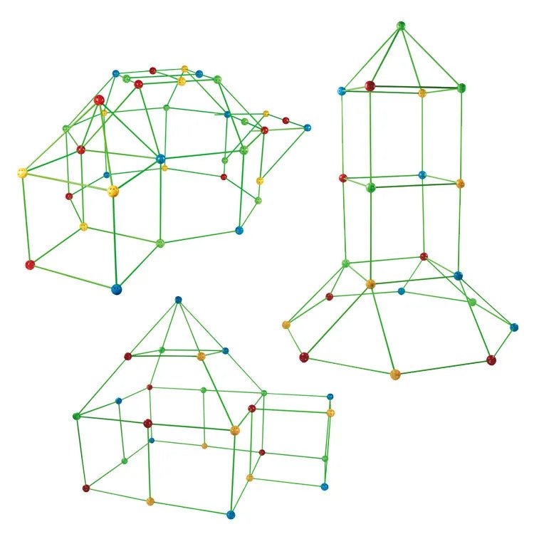 Children's Bead Tent Fort Building Kit Toy - Total Finds Co LLC