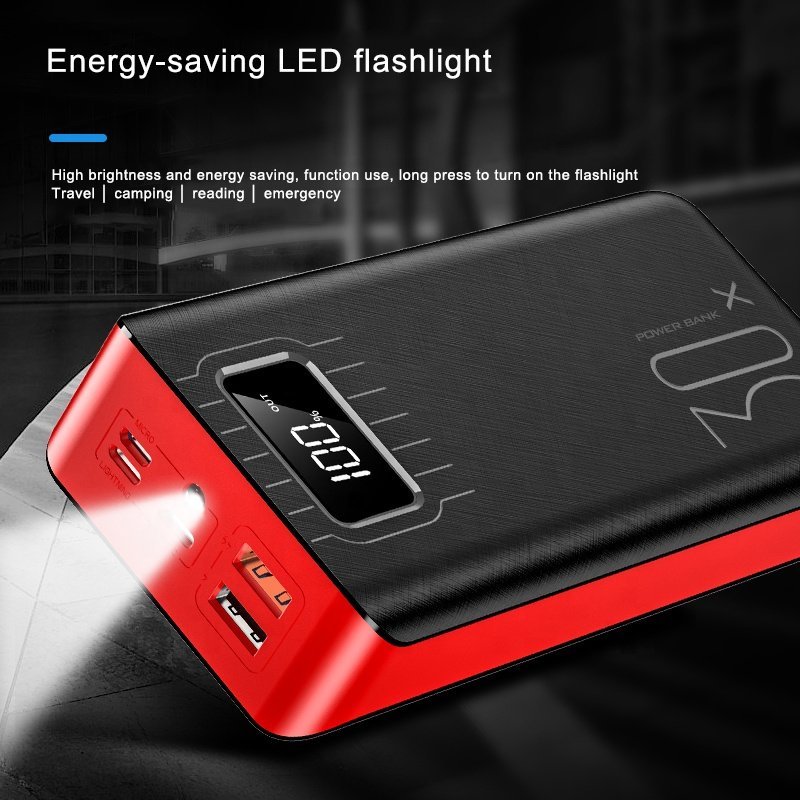 20000mAh External Battery Power Bank Dual USB With LED Flashlight - Total Finds Co LLC