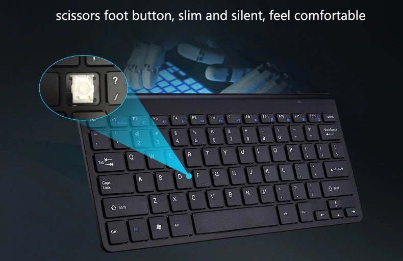 2.4 GHz Wireless Mini Keyboard And Optical Mouse Set - Total Finds Co LLC