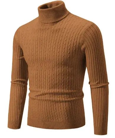 Men's Turtleneck Knitted Sweater - Total Finds Co LLC